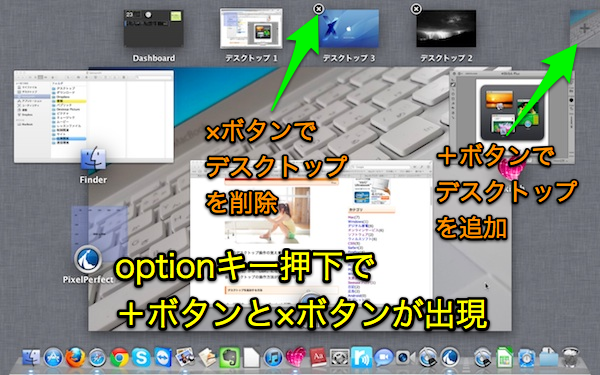 Mac Os X 仮想デスクトップを管理する Mission Control